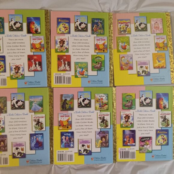 Bundle of 6 Golden Books Various Disney Titles Reading Educational - Picture 3 of 9